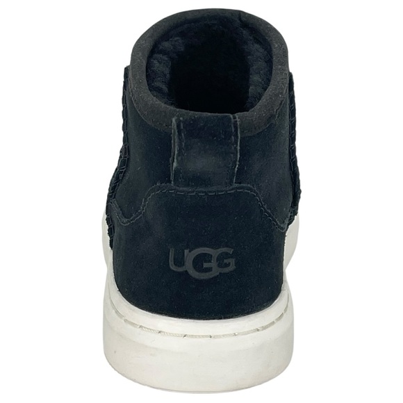UGG Alameda Black Leather Womens Mini Boots Size 6M - Picture 4 of 11